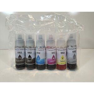 Premium Refill Ink Bottles 552 T552 High-Quality Replacement for ET8500 ET8550